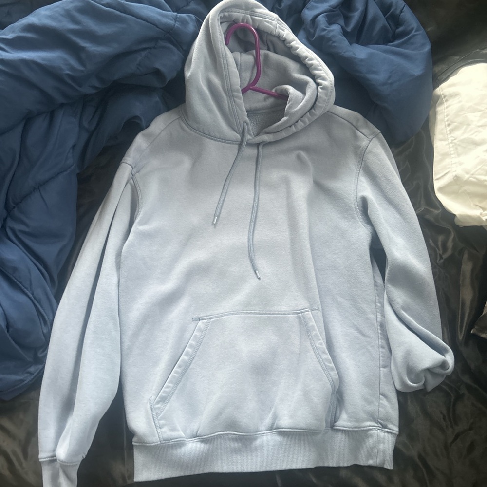 light blue h&m hoodie